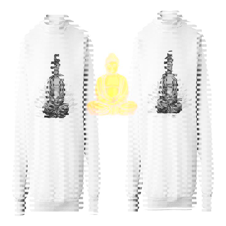 ブッダ 国際ヨガデー バックプリント スウェットシャツ