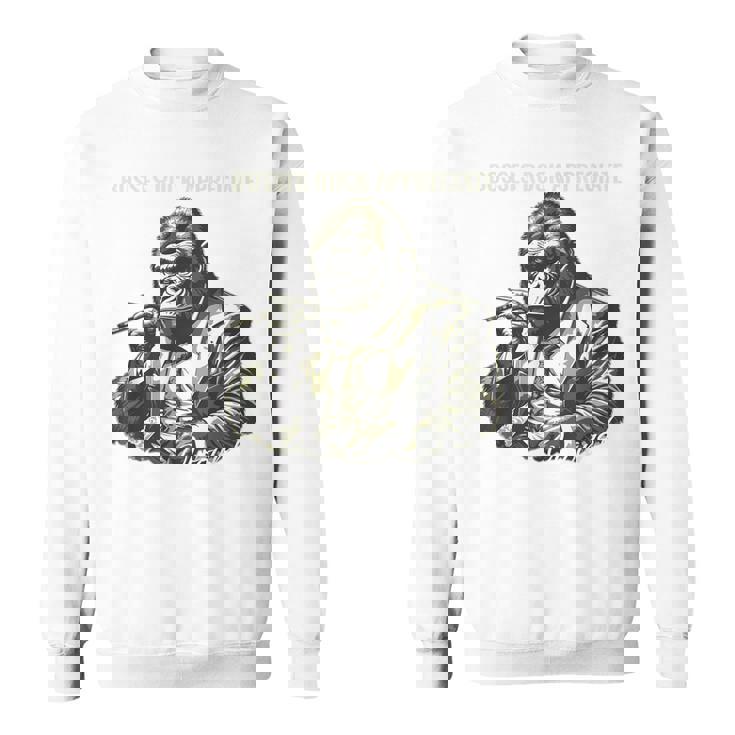 ボスゴリラ ビジネスユーモア アルファなリーダー スウェットシャツ