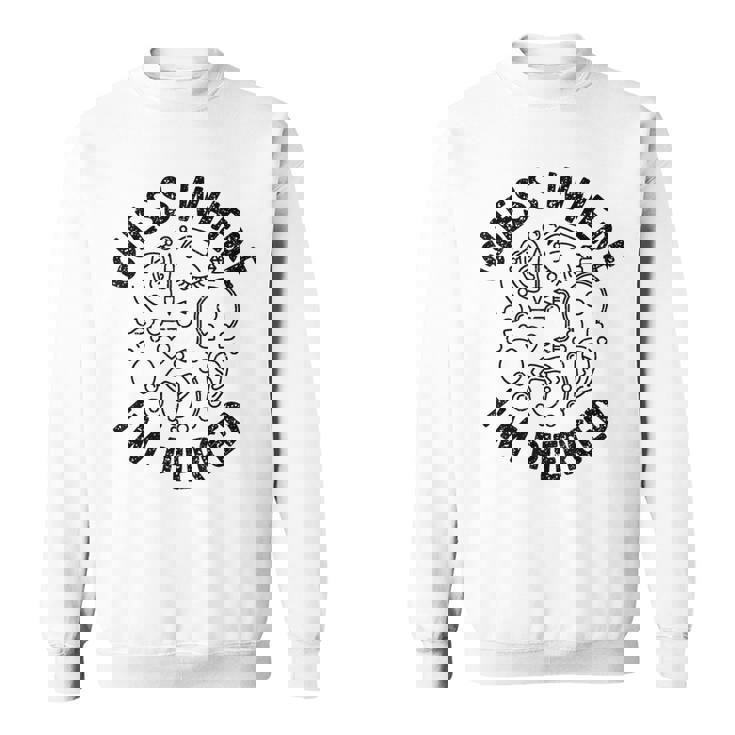 ボディピアス Guess Where I'm Pierced アンティーク調デザイン スウェットシャツ