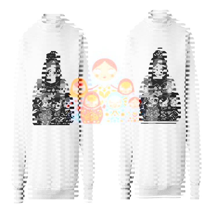 マトリョーシカ ロシア人形 入れ子人形 マトリョーシカ 長袖tシャツ スウェットシャツ