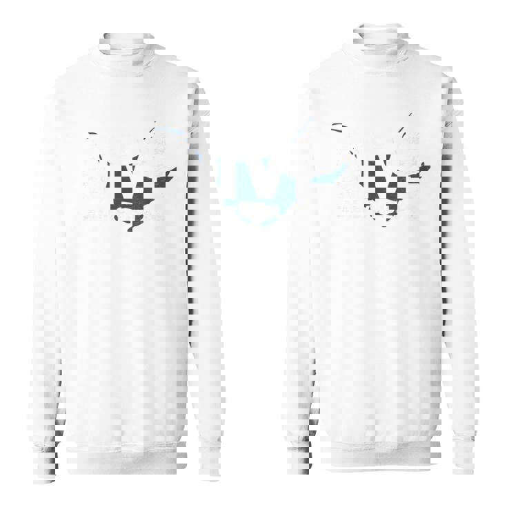 モルディブダイブマンタダイビング 長袖tシャツ スウェットシャツ