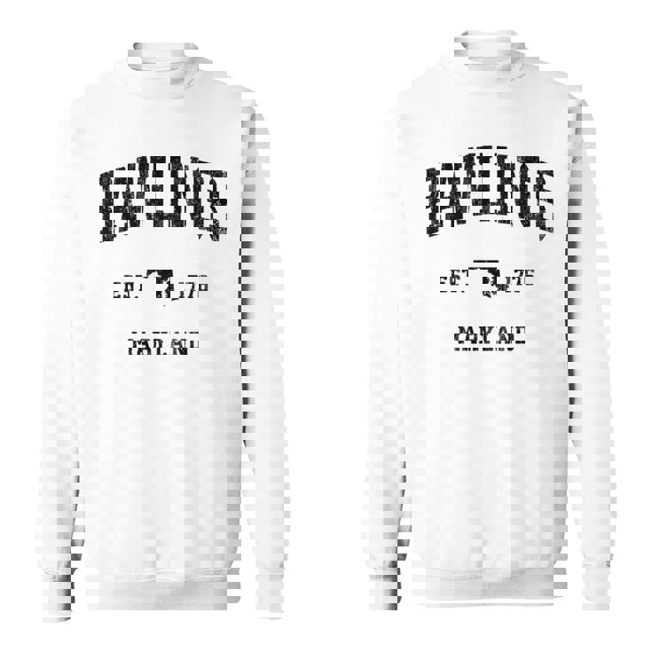 ローリングス メリーランド Md ヴィンテージ アスレチック ブラック スポーツデザイン 長袖tシャツ スウェットシャツ