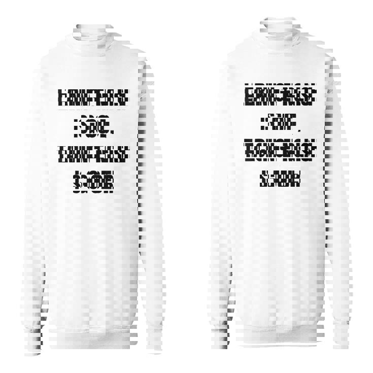 ヴィンテージの退職英語教師、面白い英語教師 スウェットシャツ