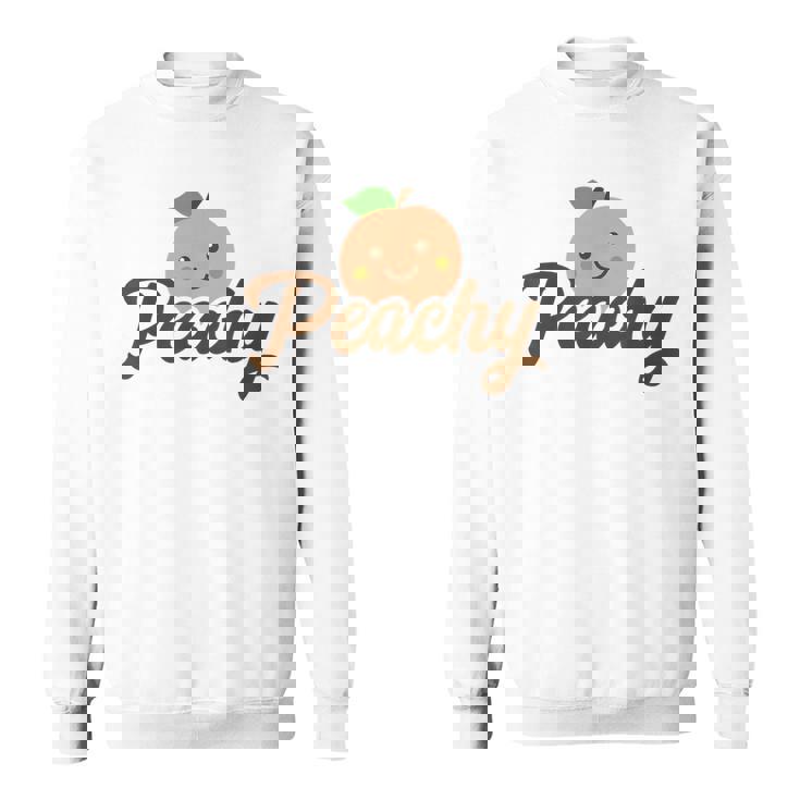 桃 かわいい 可愛い 服 桃 イラスト スウェットシャツ