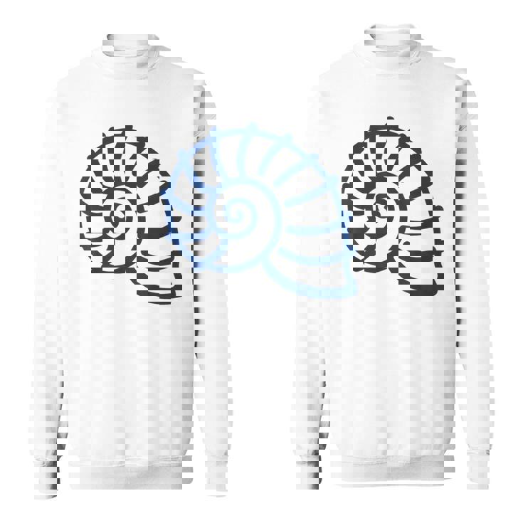 海のユーモア シンプルでミニマルな貝殻 貝殻 スウェットシャツ