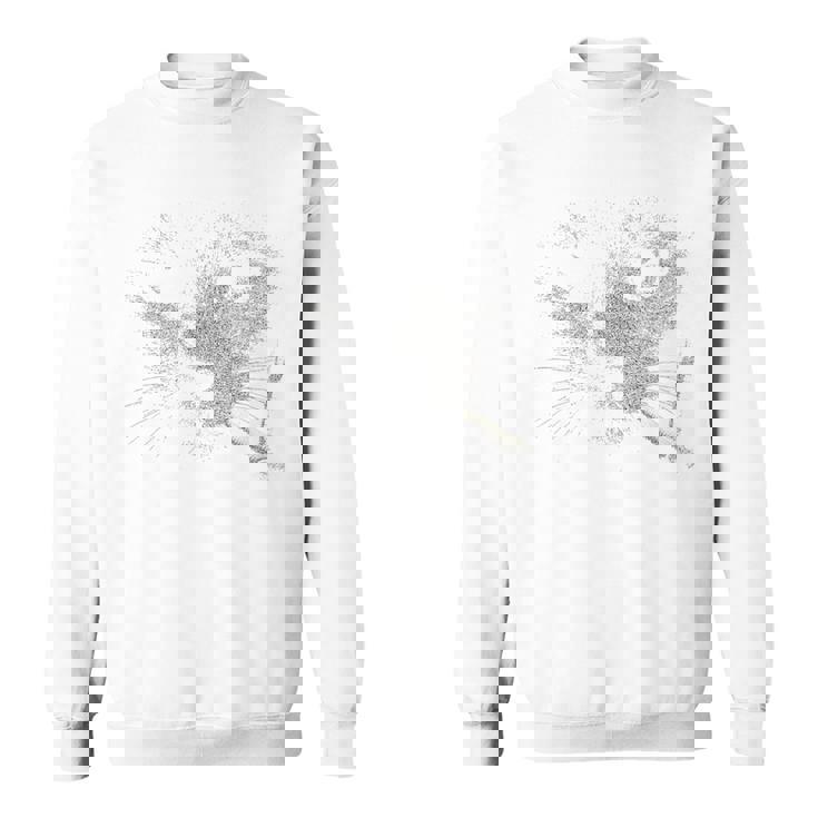 煙草の肖像画と猫ノワール猫 スウェットシャツ