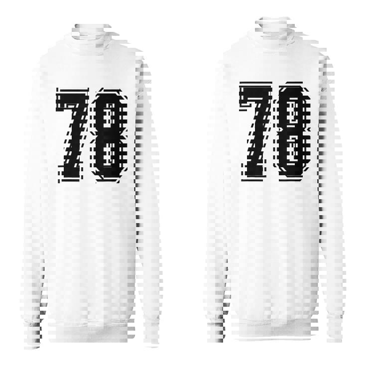 番号 78 ブラック スポーツファン ジャージ ナンバー スウェットシャツ