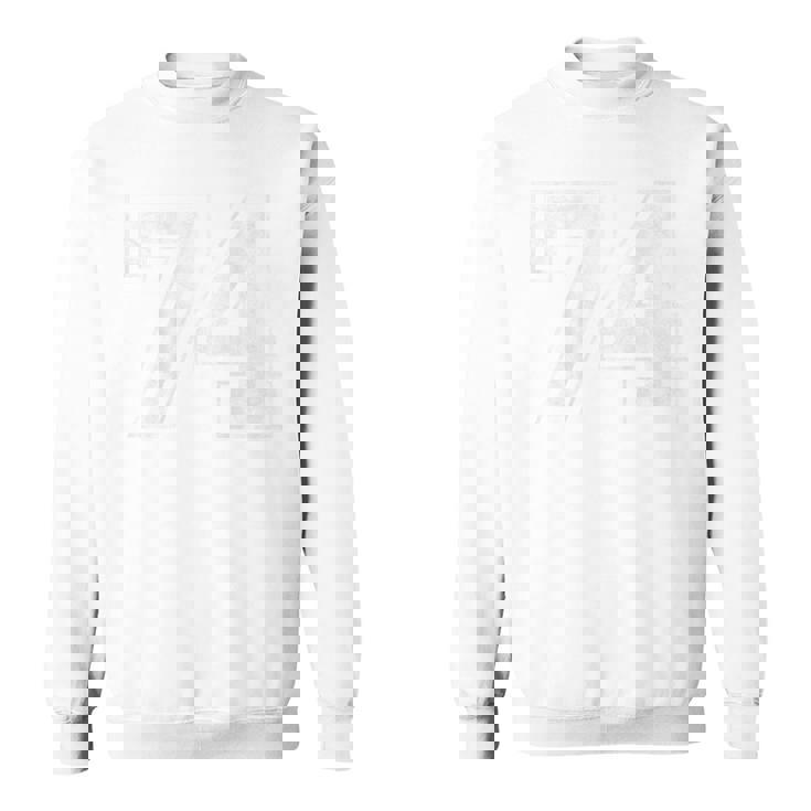 背面に74番。 スウェットシャツ