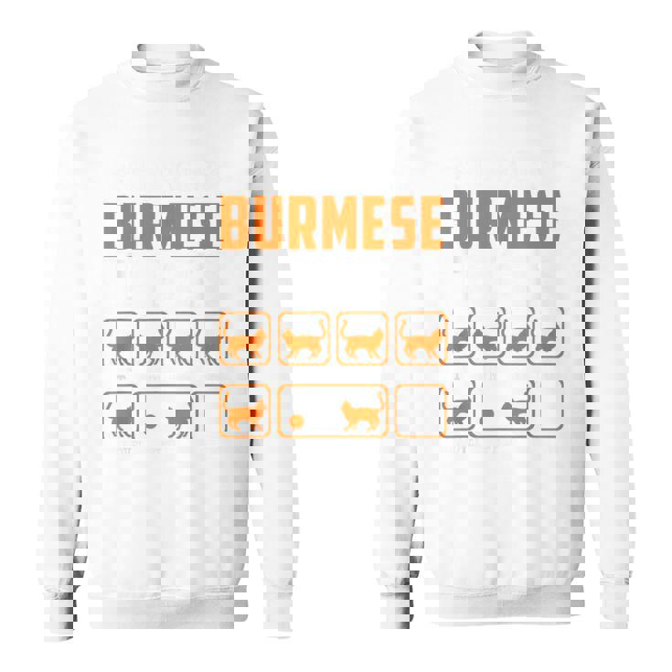 頑固なビルマの猫 トリックおもしろ子猫愛好家 スウェットシャツ