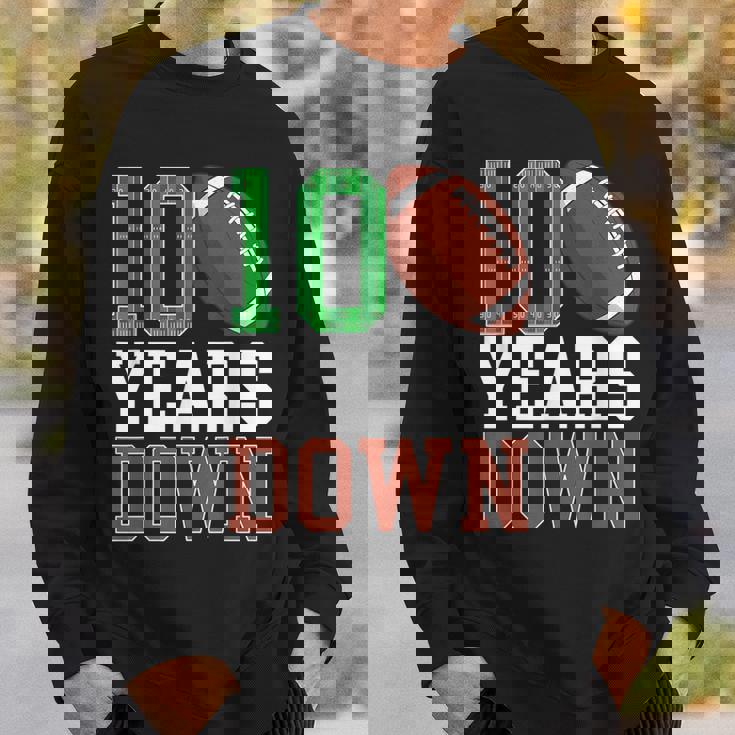 10Th Birthday Football Ten Year Old Football Player Sweatshirt Gifts for Him