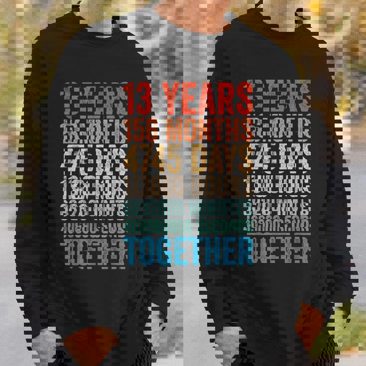 13年目の記念日 彼 彼女 カップル 13回目の結婚 スウェットシャツ 彼への贈り物