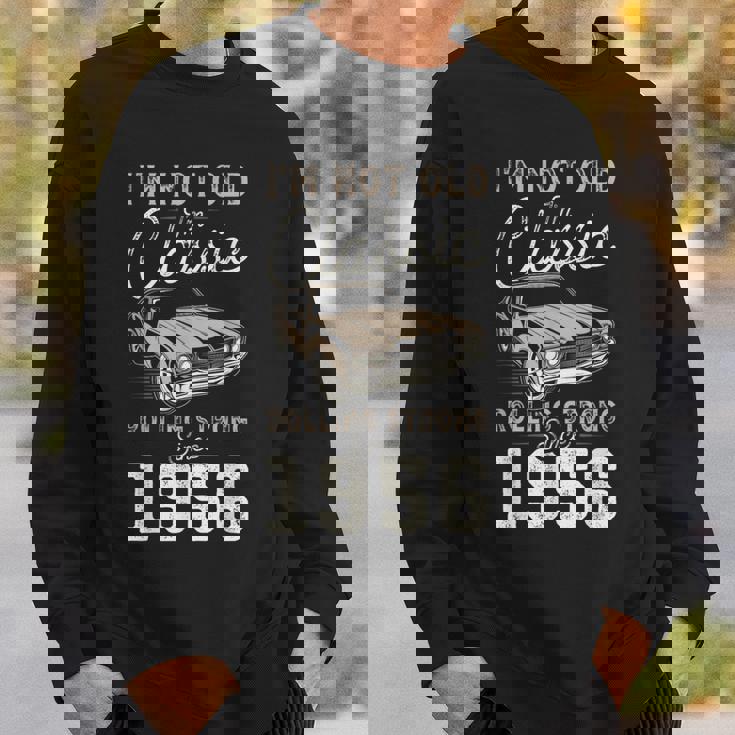 1956年生まれのクラシックカー 70歳の誕生日 スウェットシャツ 彼への贈り物