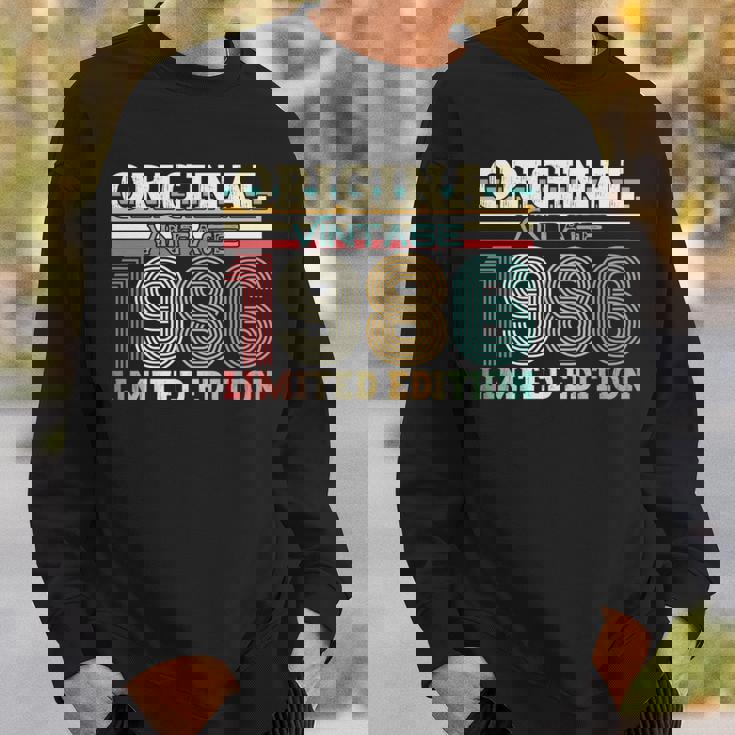 40 歳の誕生日 男性 オリジナル ヴィンテージ 1986 年 ギフト 長袖tシャツ スウェットシャツ 彼への贈り物