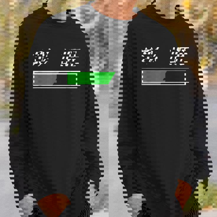 50Th Birthday 50 Life 50 Years Life Loading Bar 50 Percent スウェットシャツ 彼への贈り物