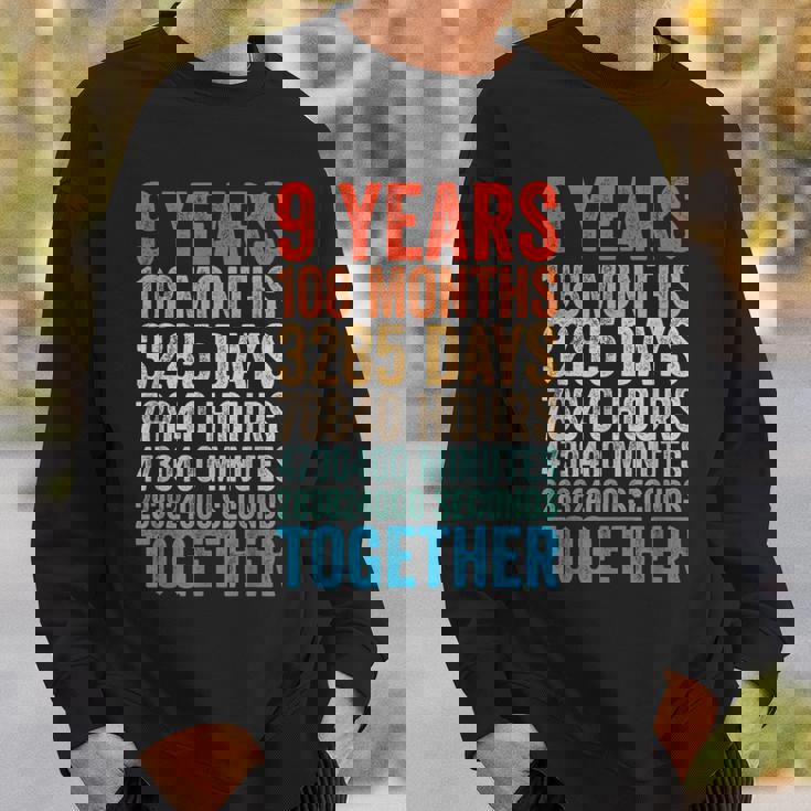 9年目の記念日 彼 彼女 カップル 9回目の結婚 スウェットシャツ 彼への贈り物
