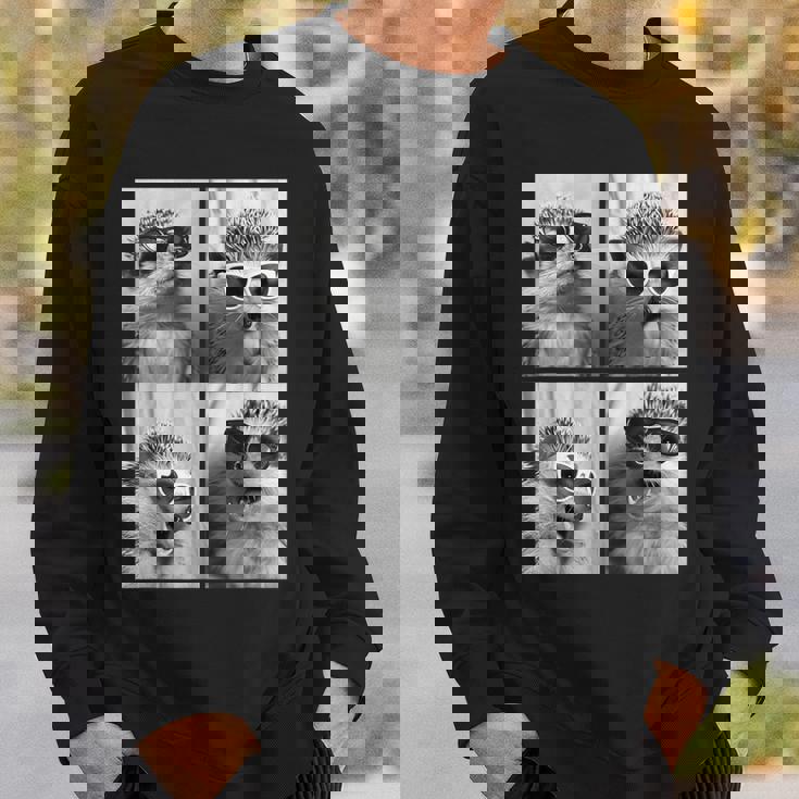 Adorable Hedgehog Sunglasses Animal Photo Forest Animal Sweatshirt Gifts for Him