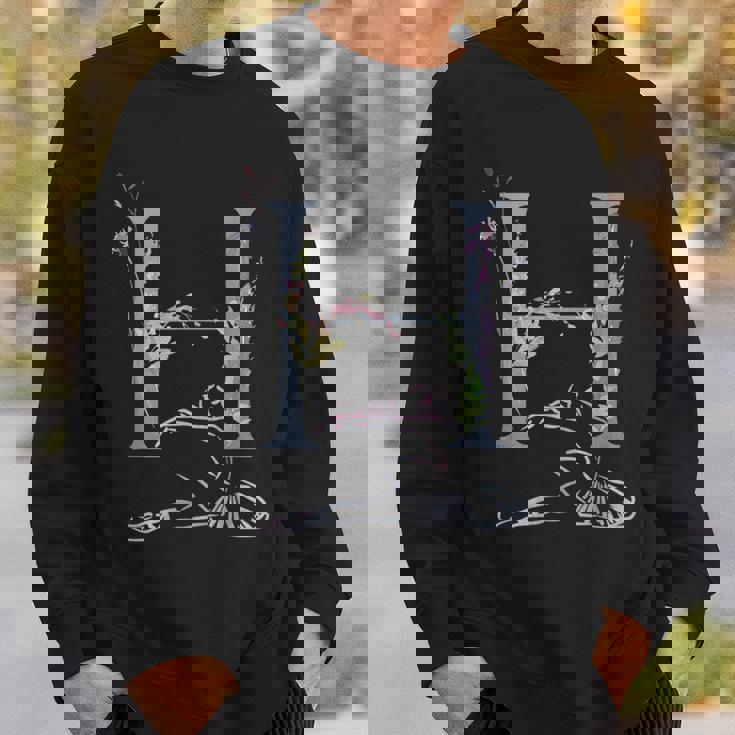 Balla バレリーナ イニシャル 名前 H、ダンス、モノグラム、バレエ スウェットシャツ 彼への贈り物