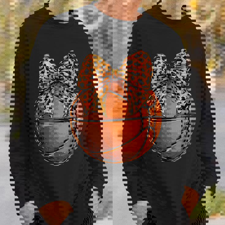 Basketball Coquette Bow Cute Basketball Player Sweatshirt Gifts for Him