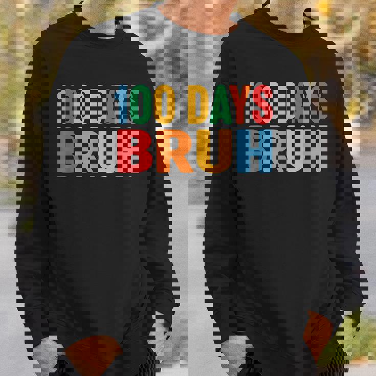 Bruh 100Th Day Ofchool 100 Days Ofchool シャツ キッズ 男の子 スウェットシャツ 彼への贈り物