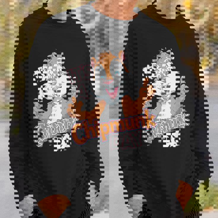 It Is A Chipmunk Day Happy Wildlife Animal Forest Animal Sweatshirt Gifts for Him