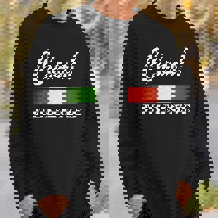 Ciao Italia トリコローレ イタリア国旗 フィレンツェ フィレンツェ イタリア 長袖tシャツ スウェットシャツ 彼への贈り物