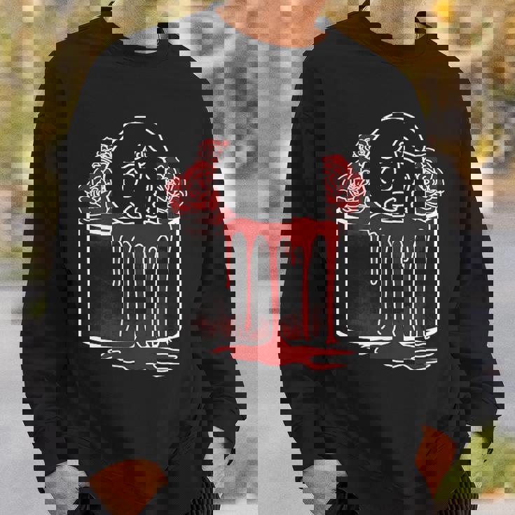 Deathcake バースデーケーキテーマ ケーキローズ ハロウィン スウェットシャツ 彼への贈り物