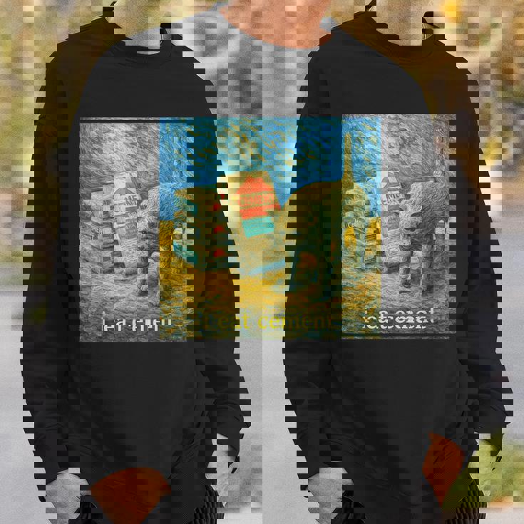 I Eat Cement 猫 ゴッホ 印象派 絵画 美学 スウェットシャツ 彼への贈り物