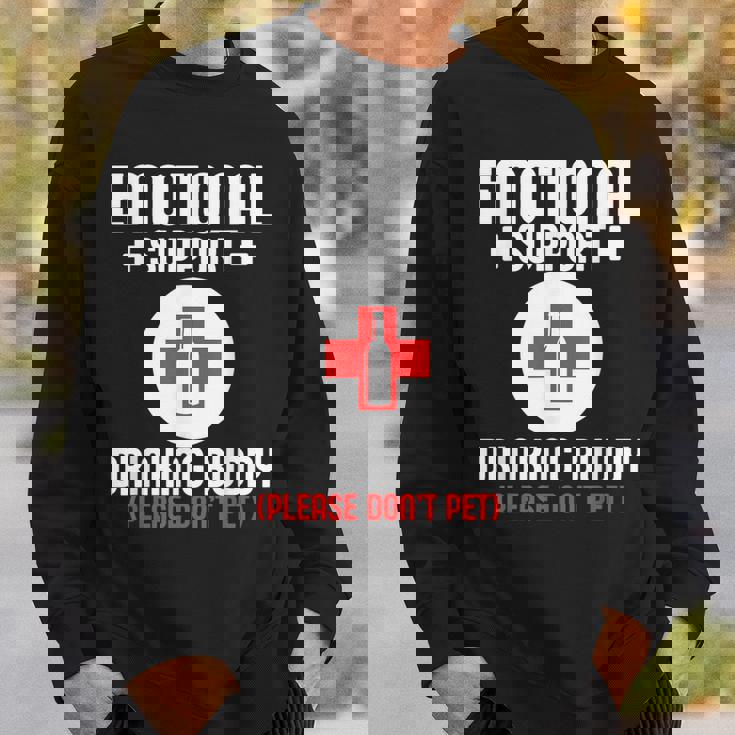 Emotionalupport Drinking Buddy Adultarcastic Humor スウェットシャツ 彼への贈り物