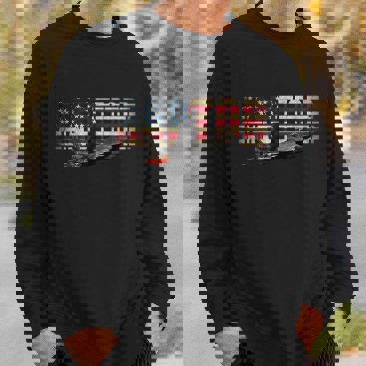 F-22 F22 ラプター ジェット戦闘機 アメリカ国旗 パイロット スウェットシャツ 彼への贈り物