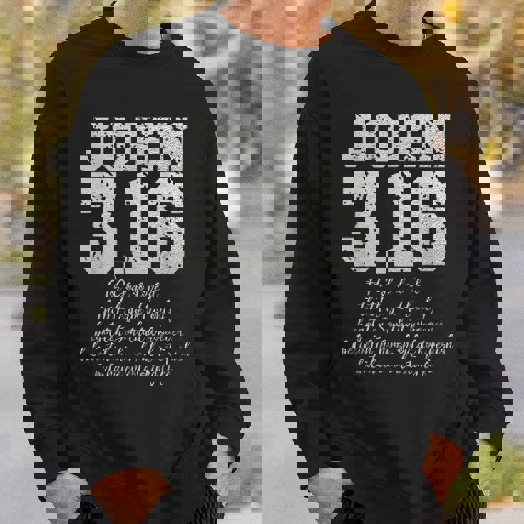 For Godo Loved The World John 316 聖書の言葉 キリスト教 スウェットシャツ 彼への贈り物