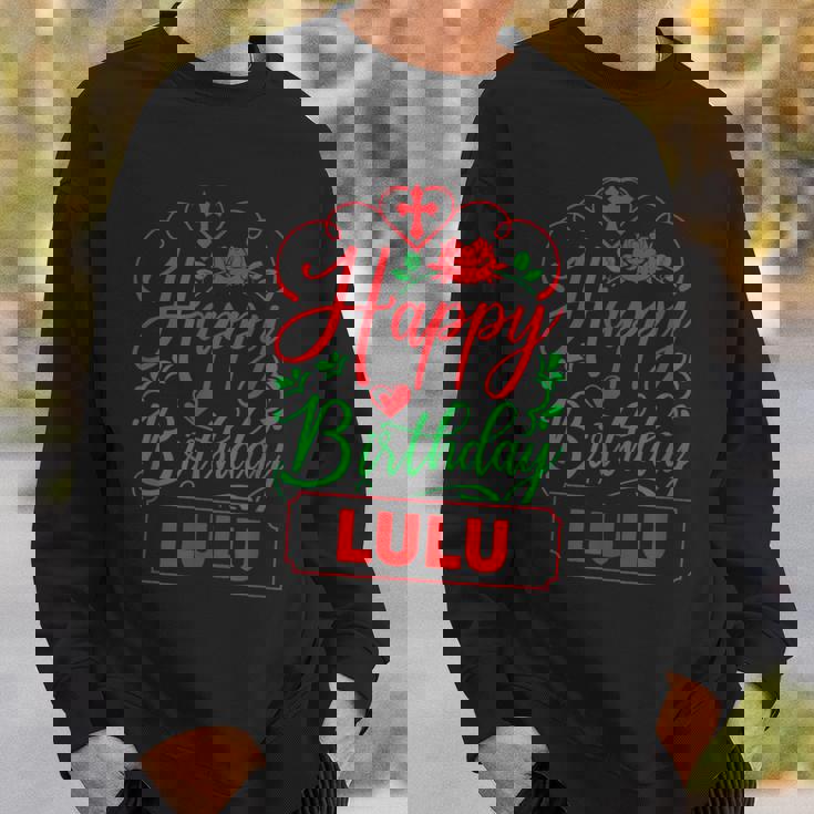Happy Birthday Lulu かわいいクリスマスルル スウェットシャツ 彼への贈り物