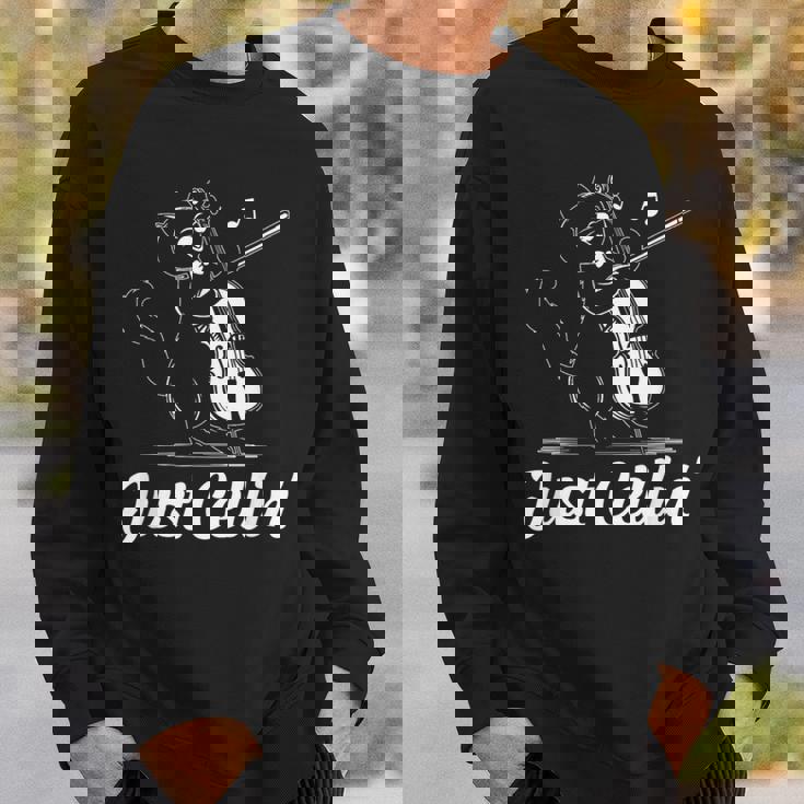 Just Cellin チェロ奏者 猫の音楽家 チェロを演奏 チェロ奏者 スウェットシャツ 彼への贈り物