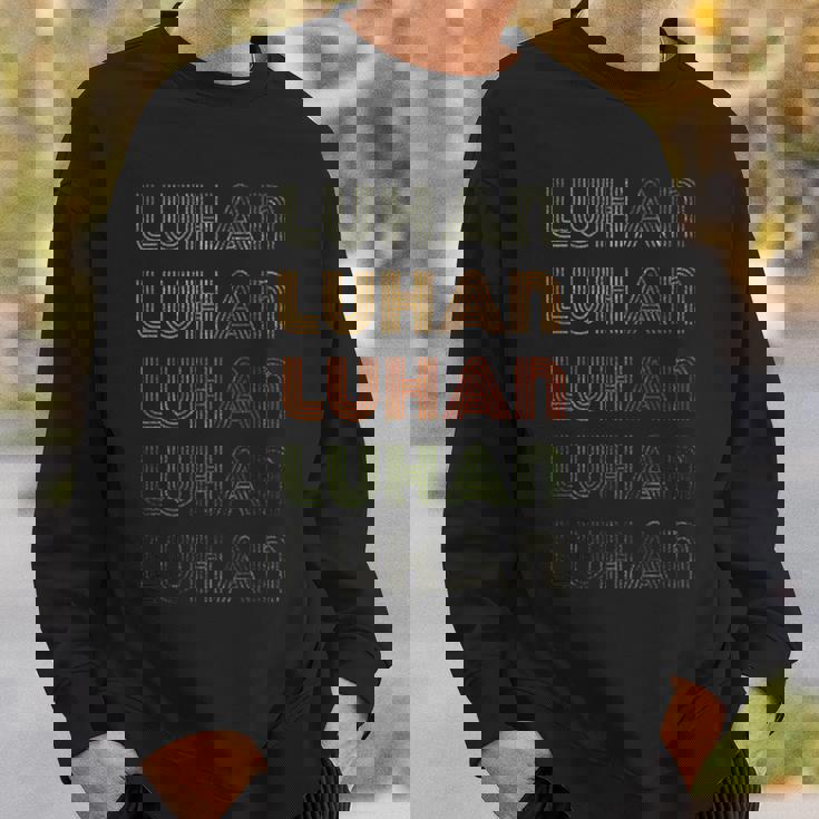 Love Heart Luhan グランジ ビンテージスタイル ブラック Luhan スウェットシャツ 彼への贈り物