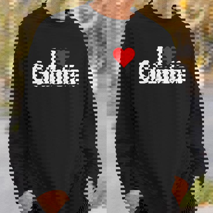 I Love Heart コロンビア 南アメリカ ボゴタ コロンビア文化 スウェットシャツ 彼への贈り物