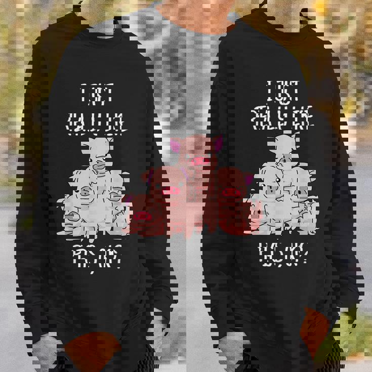 Love Pig シャツ レディース 豚 ギフト 豚 メンズ キュート 豚 スウェットシャツ 彼への贈り物