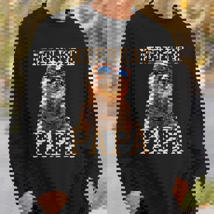 Meerkat Papaミーアキャット パパ パパ 父の日 マングース パパ スリケート ファーザー スウェットシャツ 彼への贈り物