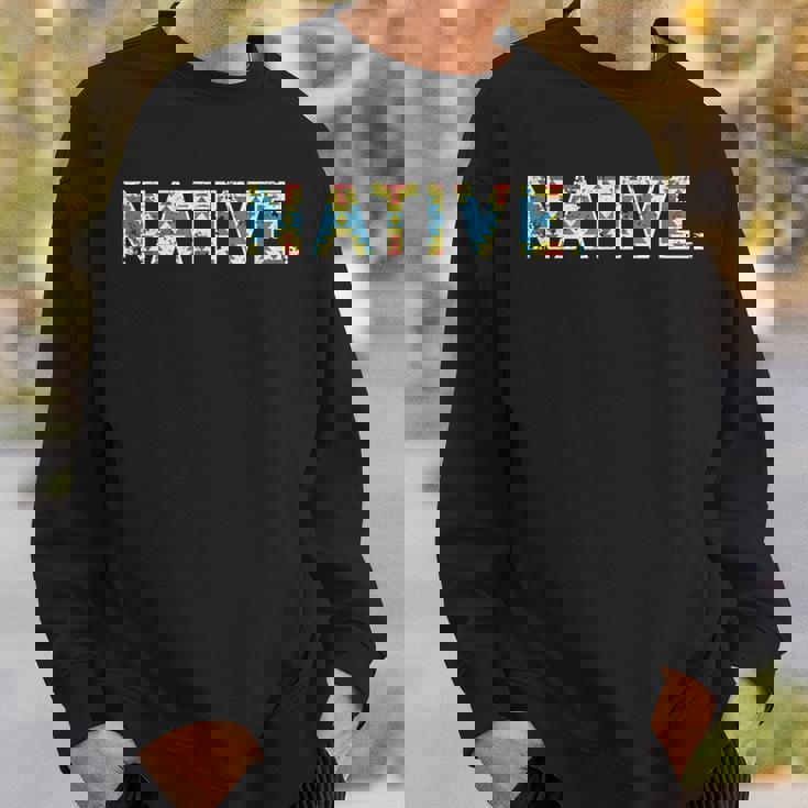 Native America ネイティブアメリカン 先住民 アンティーク調 スウェットシャツ 彼への贈り物