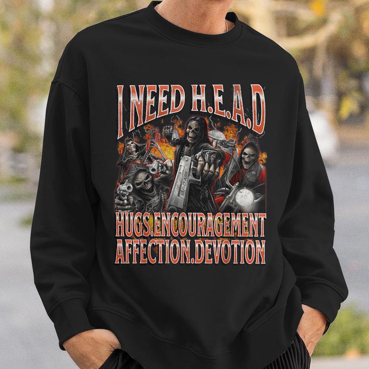 I Need Hugs Hard Skeleton Meme Bootleg Graphic Sweatshirt Gifts for Him