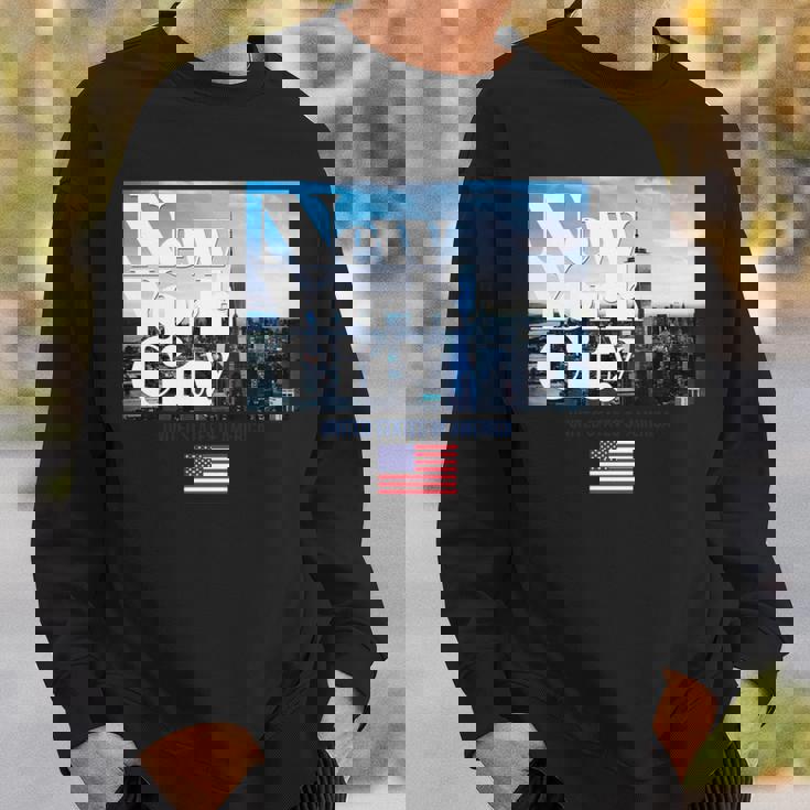 New York Citykyline Outfit New York New York City 長袖tシャツ スウェットシャツ 彼への贈り物