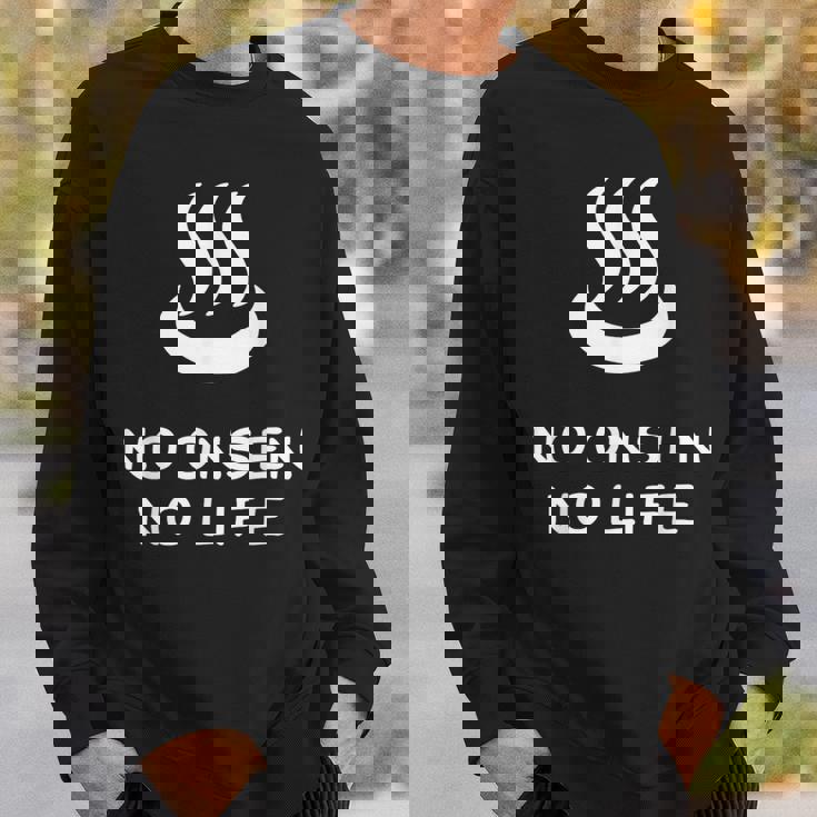 No Onsen No Life 温泉好き スウェットシャツ 彼への贈り物