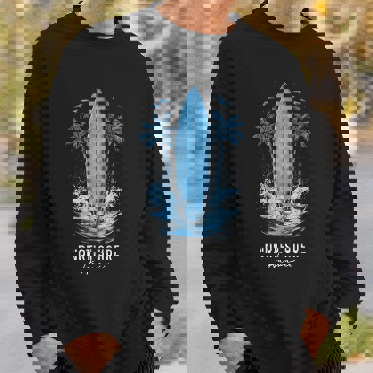 North Shore Oahu Hawaii Vintage Surf Beach Surfer Souvenir Sweatshirt Unisex Gifts for Him