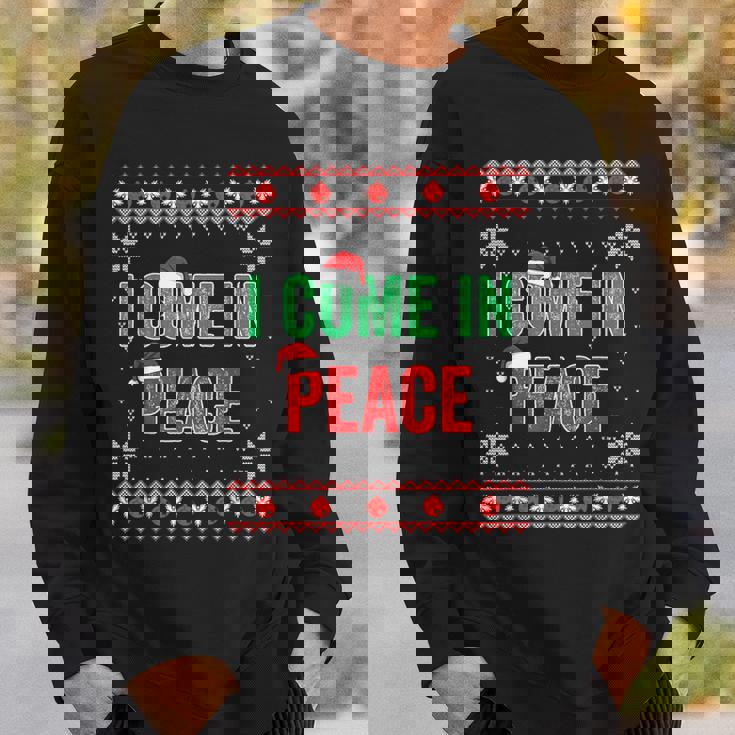 I Come In Peace I'm Peace Matching Ugly Christmas Sweater Sweatshirt Gifts for Him I Come In Peace I'm Peace Matching Ugly Christmas Sweater Sweatshirt Gifts for Him