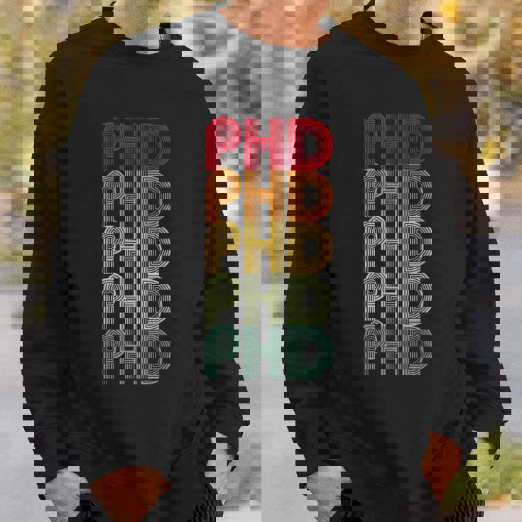 Phdレトロドクターphdスクールファニー。 スウェットシャツ 彼への贈り物