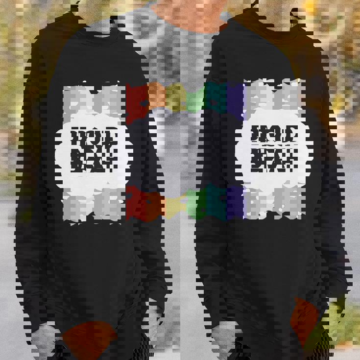 Proud Brah ゲイプライドフラッグ ジェンダー平等 パステルブラ 長袖tシャツ スウェットシャツ 彼への贈り物