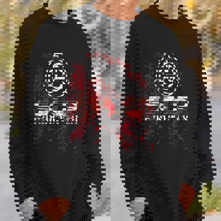 Scp、財団、血で 長袖tシャツ スウェットシャツ 彼への贈り物