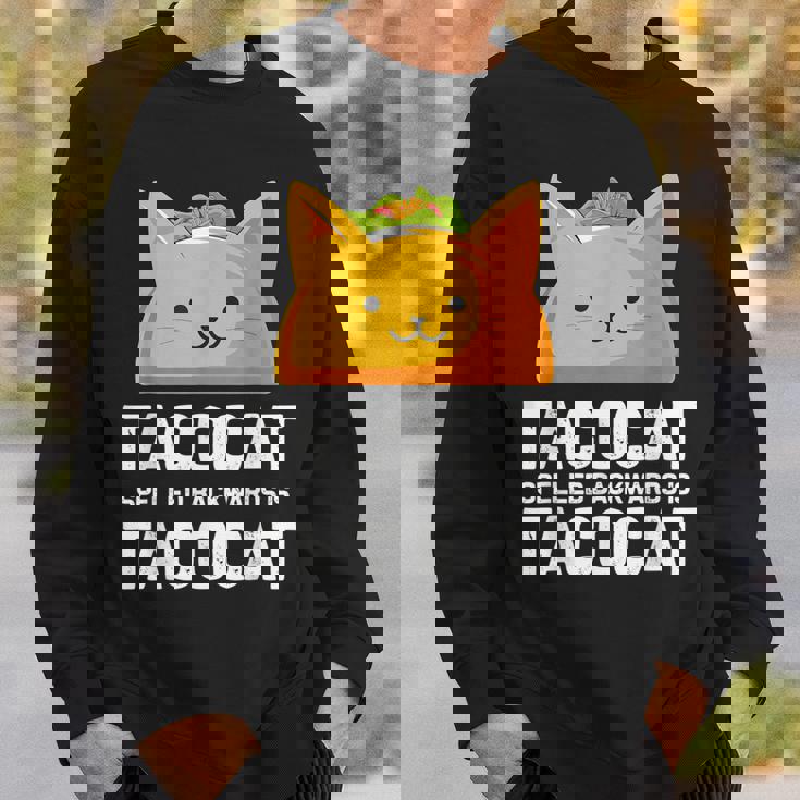 Tacocatpelled Backwards Is Tacocat ファニータコスキャットギフト スウェットシャツ 彼への贈り物