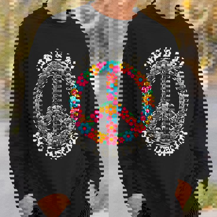 This Is My 60S Costume & 60'S Outfit 1960年代 ピースサイン スウェットシャツ 彼への贈り物