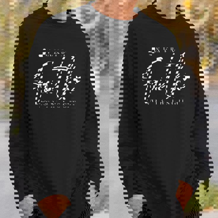 Walk By Faith Not Byight 神 イエス・キリスト 救世主 クリスチャン スウェットシャツ 彼への贈り物