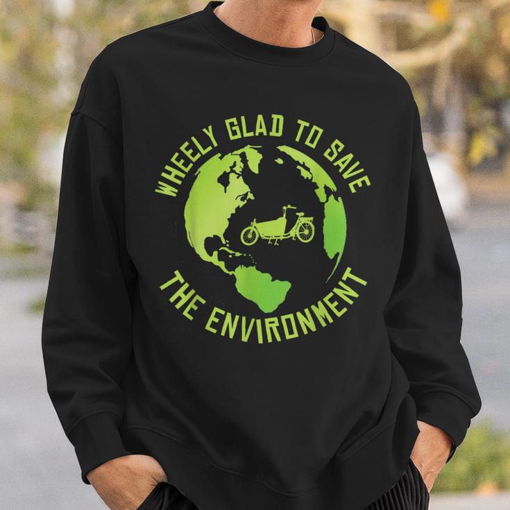 Wheelye Alegra Dealvar El Medio Ambiente Cargo Cargobike Camisa de entrenamiento Regalos para él
