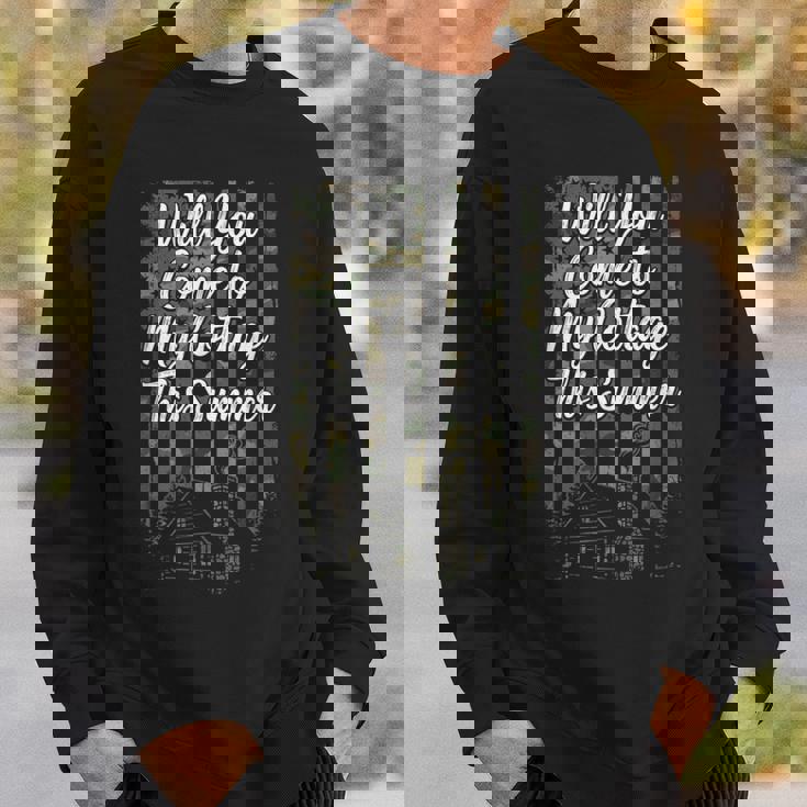 Will You Come To My Cottage This Summer Camo Meme Sweatshirt Gifts for Him Will You Come To My Cottage This Summer Camo Meme Sweatshirt Gifts for Him